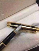 Low Price Mont Blanc Fountain Pen Replica / Gold and Black Barrel